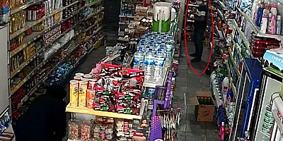 Şampuan hırsızı kameralara yakalandı