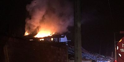 Sanayi bölgesinde korkutan yangın