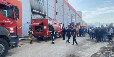 Sanayide korkutan yangın