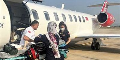 Şanlıurfa'da tedavi gören çocuk, ambulans uçakla Bursa'ya sevk edildi