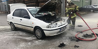 SEYİR HALİNDE ALEV ALDI