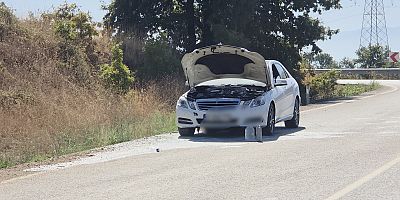 Seyir Halindeki Otomobilde Yangın Paniği