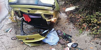 TAKLALAR ATARAK YAĞMUR SUYU KANALINA DÜŞTÜ