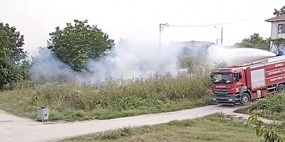 Tarla yangını korkuttu