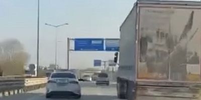 Tehlike saçan tır şoförünü silah doğrultup durdurdular