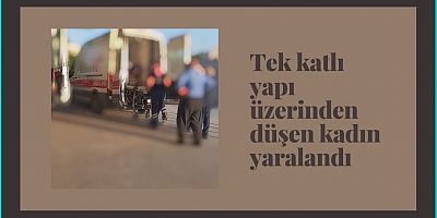 Tek katlı yapı üzerinden düşen kadın yaralandı