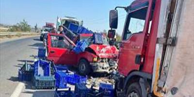Tekirdağ'da kamyonla kamyonetin çarpıştığı kazada 1 kişi öldü