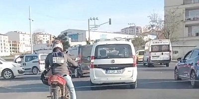 Tekirdağ’da Plakayı sırtına geçirdi