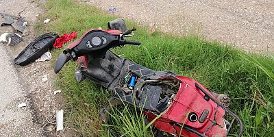 TIR ile motosikletin çarpıştı