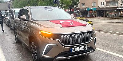 TOGG İnegöllü askerin konvoy aracı oldu 