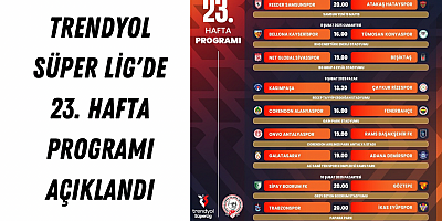 Trendyol Süper Lig'de 23. hafta programı açıklandı