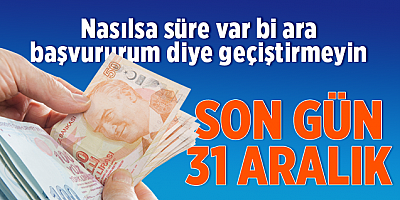 Vergi yapılandırmada son başvuru tarihi 31 Aralık