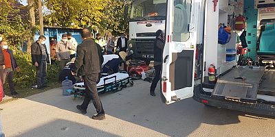 Yaşlı adam kazada ağır yaralandı