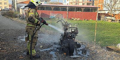 Yenice’de Şüpheli Yangın: Elektrikli Bisiklet Küle Döndü