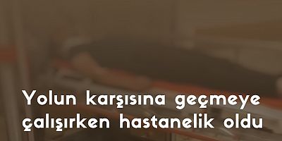 Yolun karşısına geçmeye çalışırken hastanelik oldu